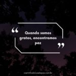 Mensagem sobre gratidão e paz